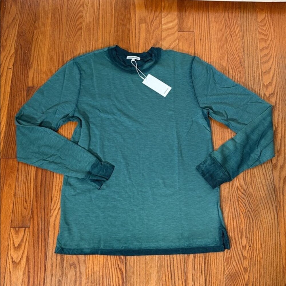 Cotton Citizen Presley Long Sleeve Tee T-shirt Blue Teal Men's size M NWT